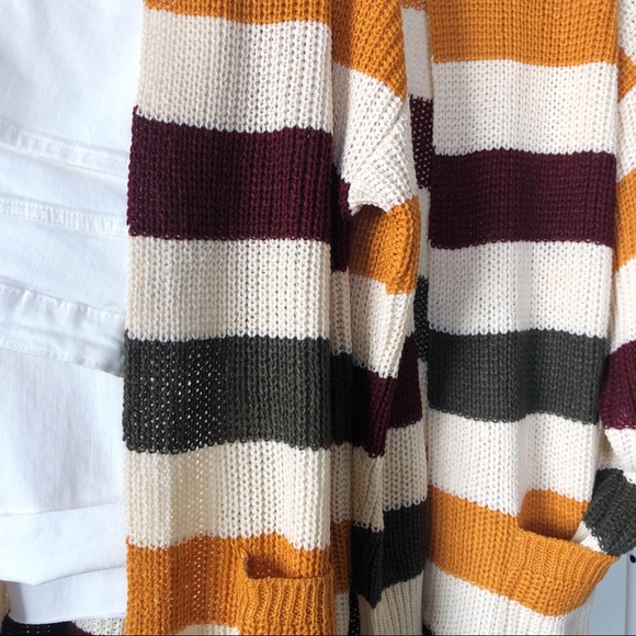 LONG STRIPED CARDIGAN - Picture 6 of 8